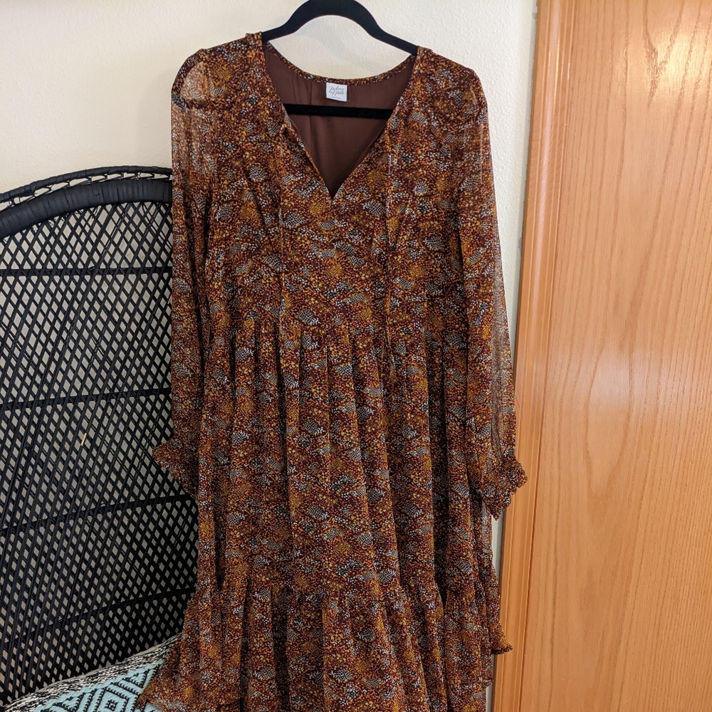 Boho, peasant maxi dress